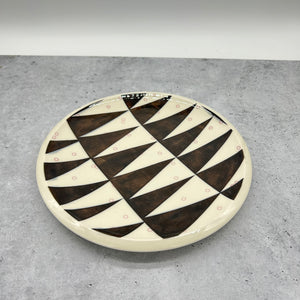 Black and White Porcelain Plate