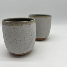 Load image into Gallery viewer, Cup ~ white matte ~ dusty green satin interior
