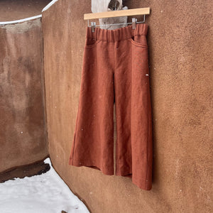Culotte Pants~ Hemp & Recycled Poly~ Desert Red Quill