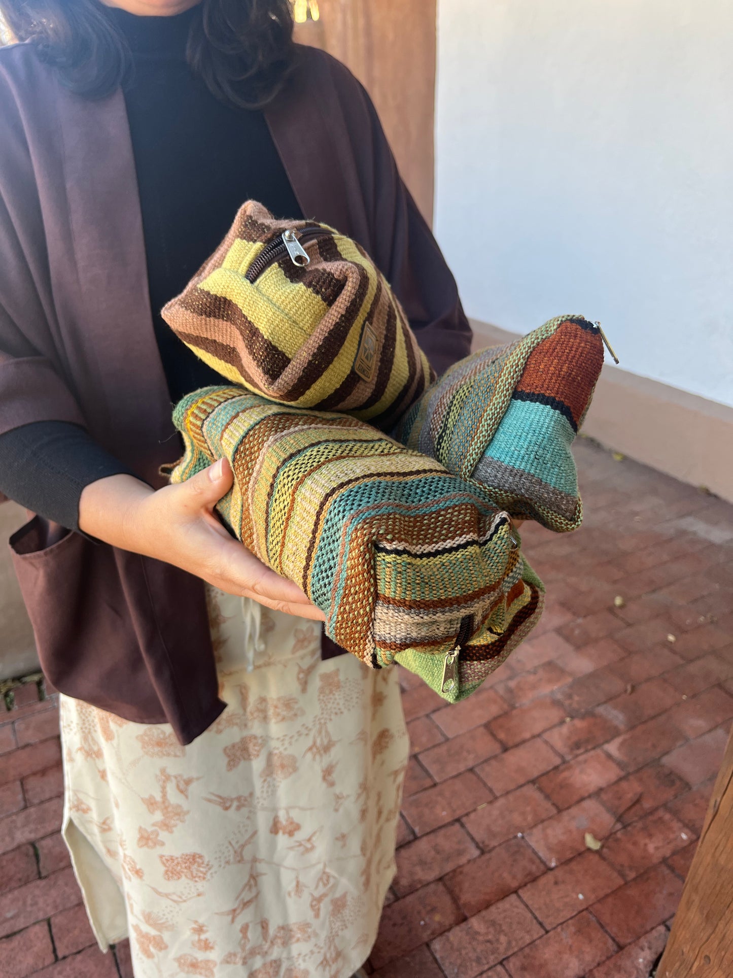 Pouches ~ Earth Tones ~100% sheep wool textiles