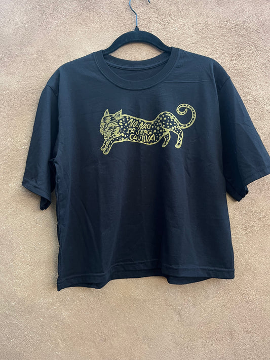 Cropped T-shirt ~ Screen printed ~ No Naci Pa ser Cautiva