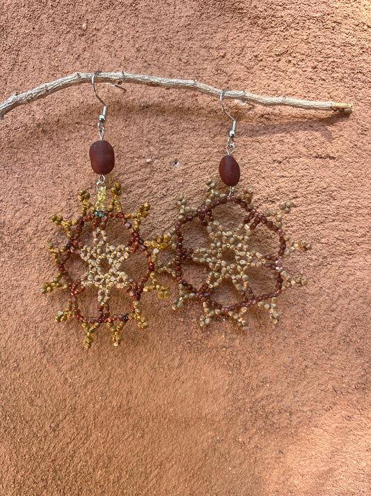 Earrings “Flower” ~ Amazonian Seed