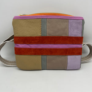Crossbody Bag - multicolor - orange zipper