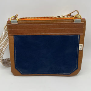 Crossbody Bag - multicolor - orange zipper