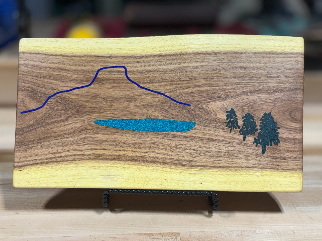 Live edge mesquite charcuterie board "Pedernal at Abiquiu"