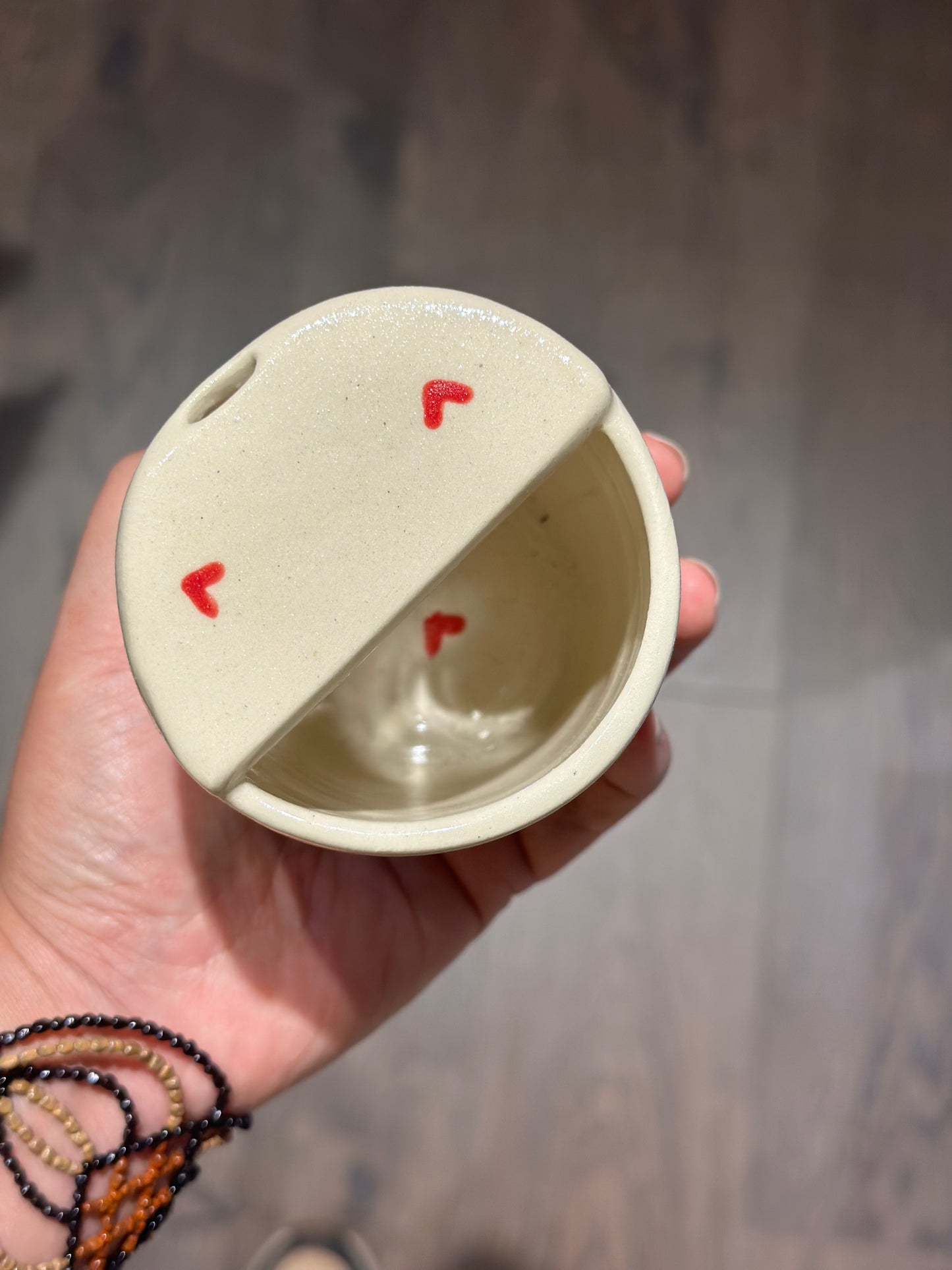 Travel Tumbler ~ Thumb print - Hearts
