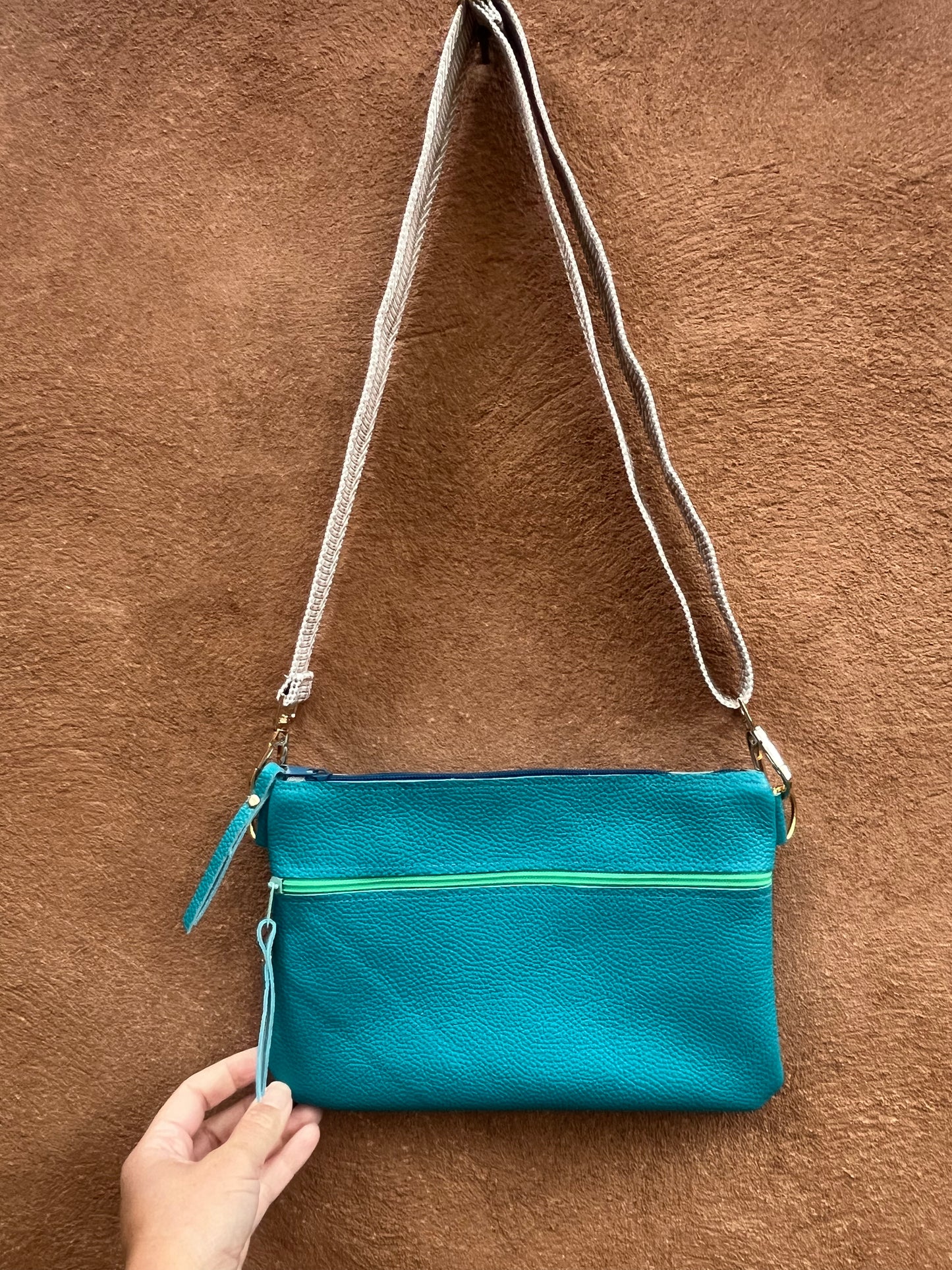 Crossbody Bag - Solid ~ Turquoise