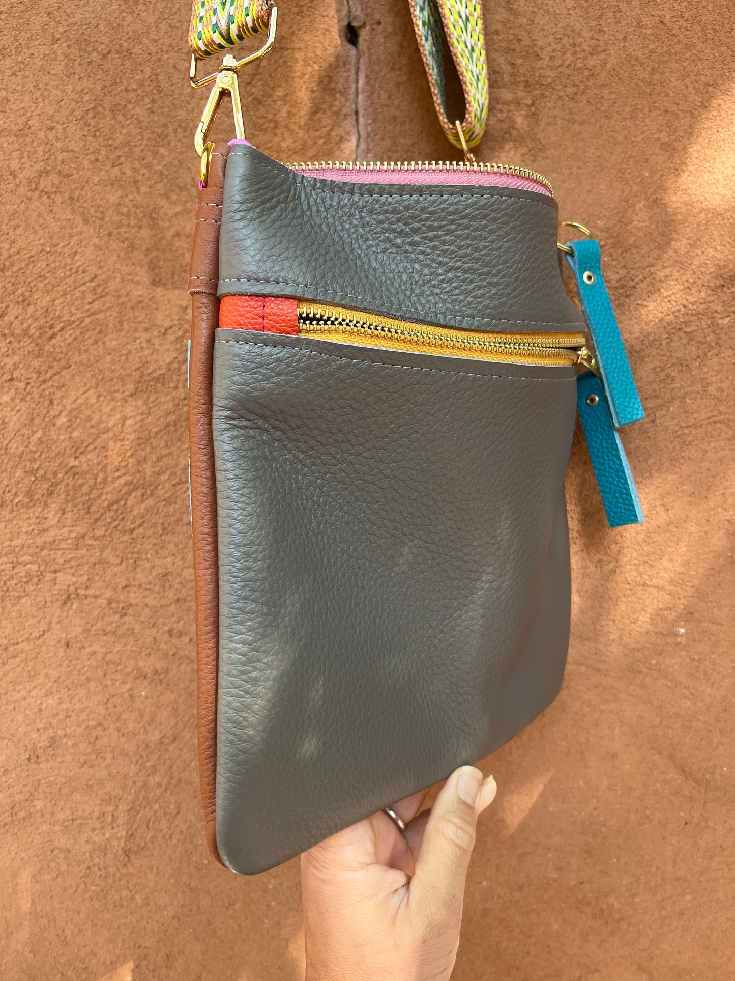 Crossbody Bag - Mulicolor leather bag