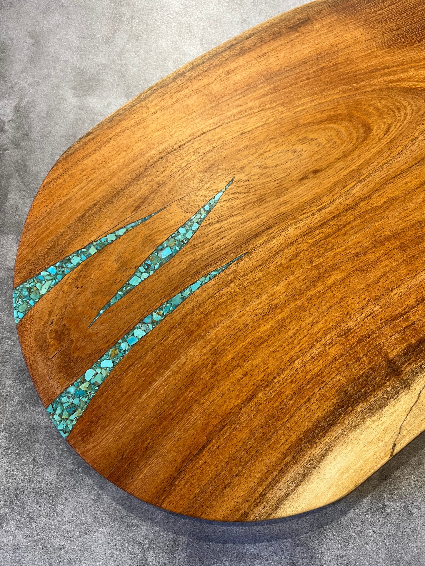 Cutting board with Kingman Turquoise