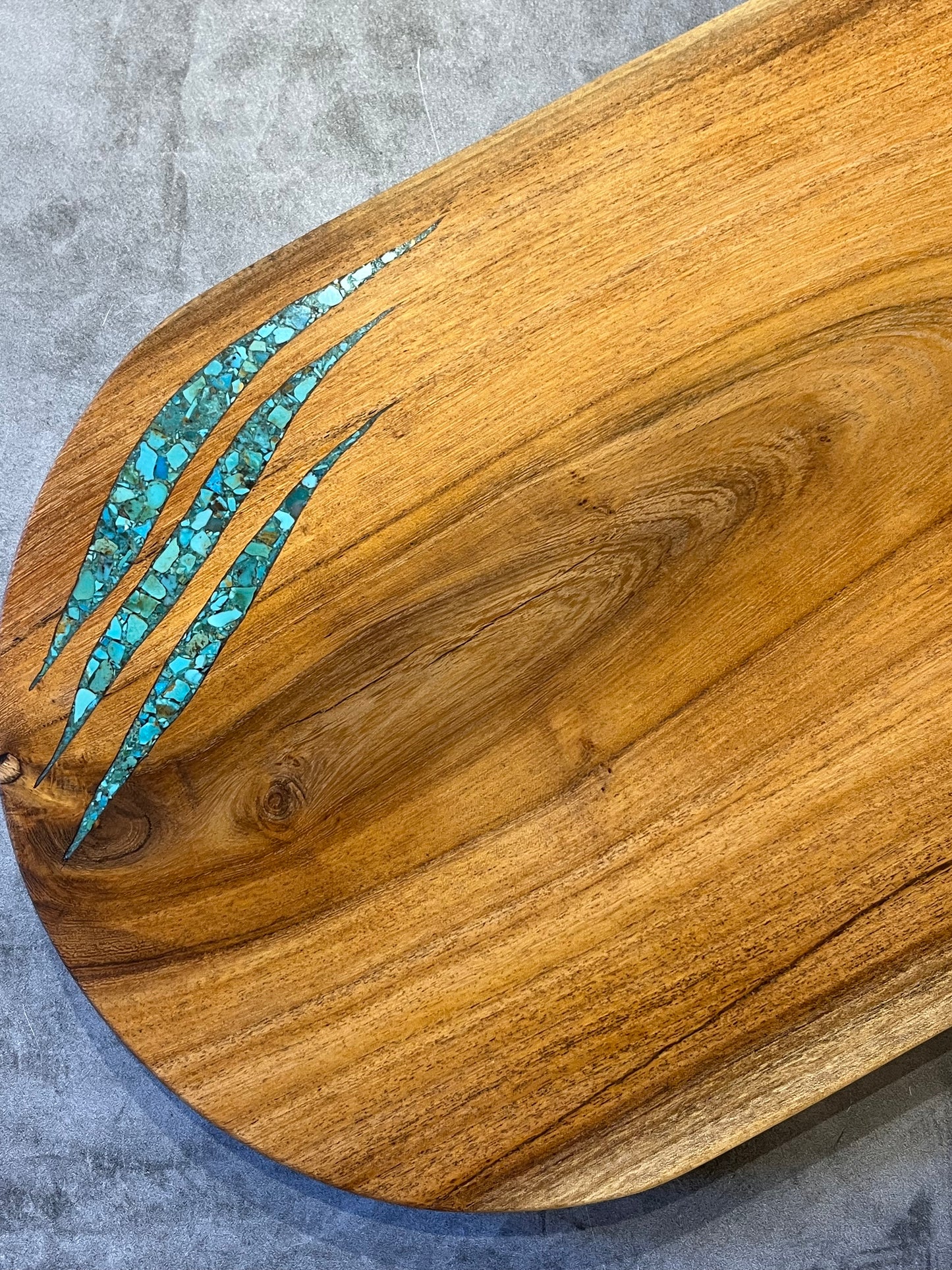 Cutting board with Kingman Turquoise