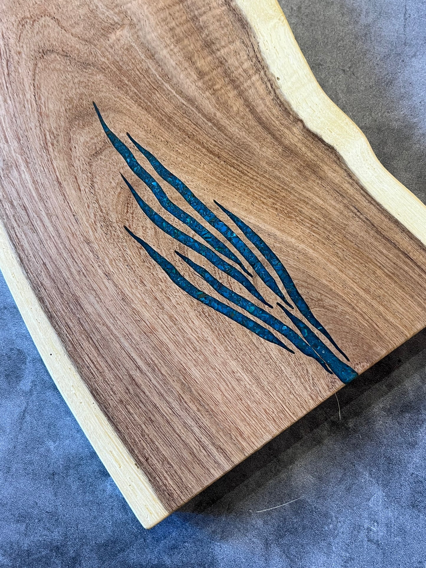Cutting board with Peruvian Turquoise