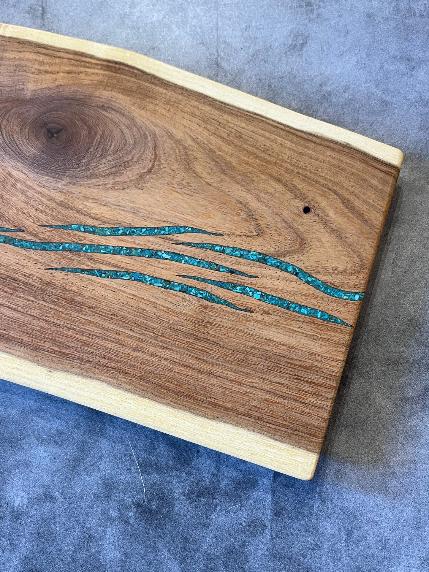 Cutting board with Kingman Turquoise