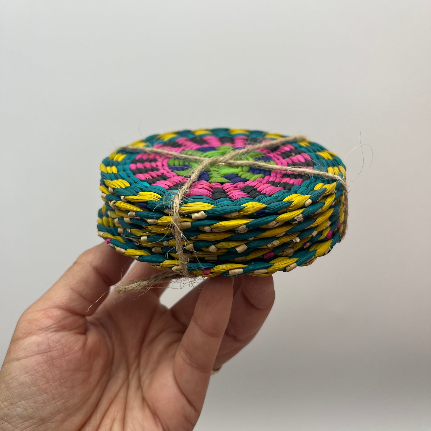 Coasters set of 6 - handwoven