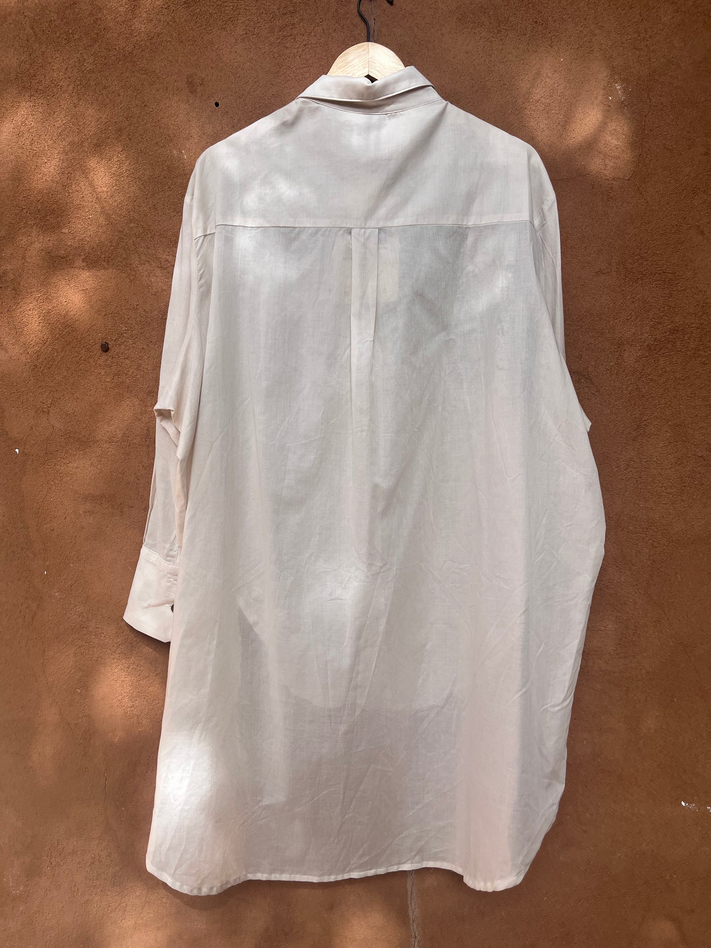 Long Sleeve Blouses - Andea Flower imprinted - Silk and Cotton Blend