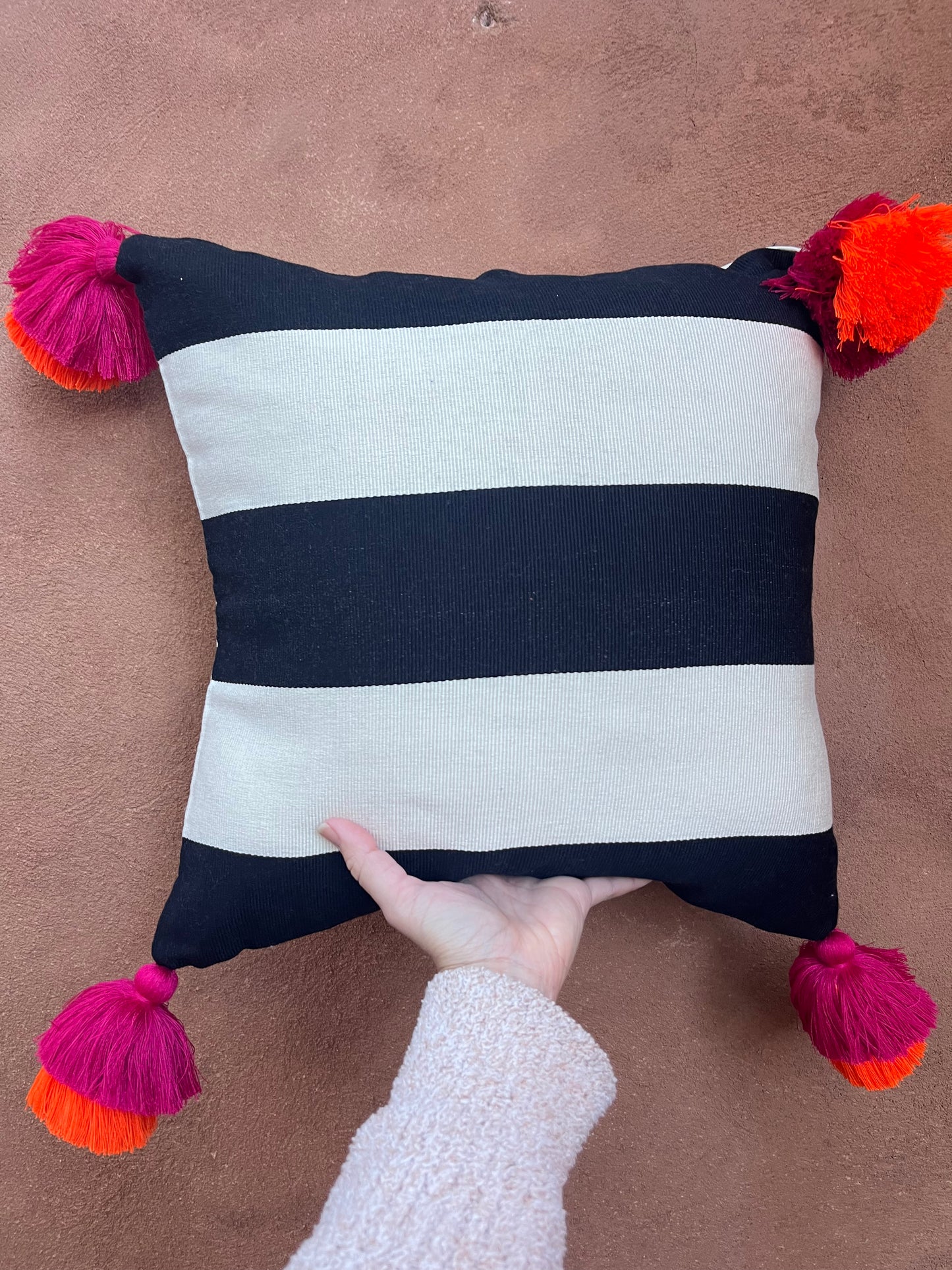 Square pillowcase - black and white 18”x18