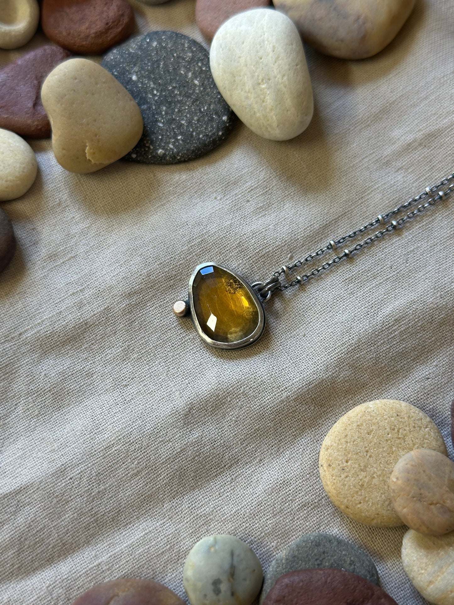 Citrine Solitaire Necklace
