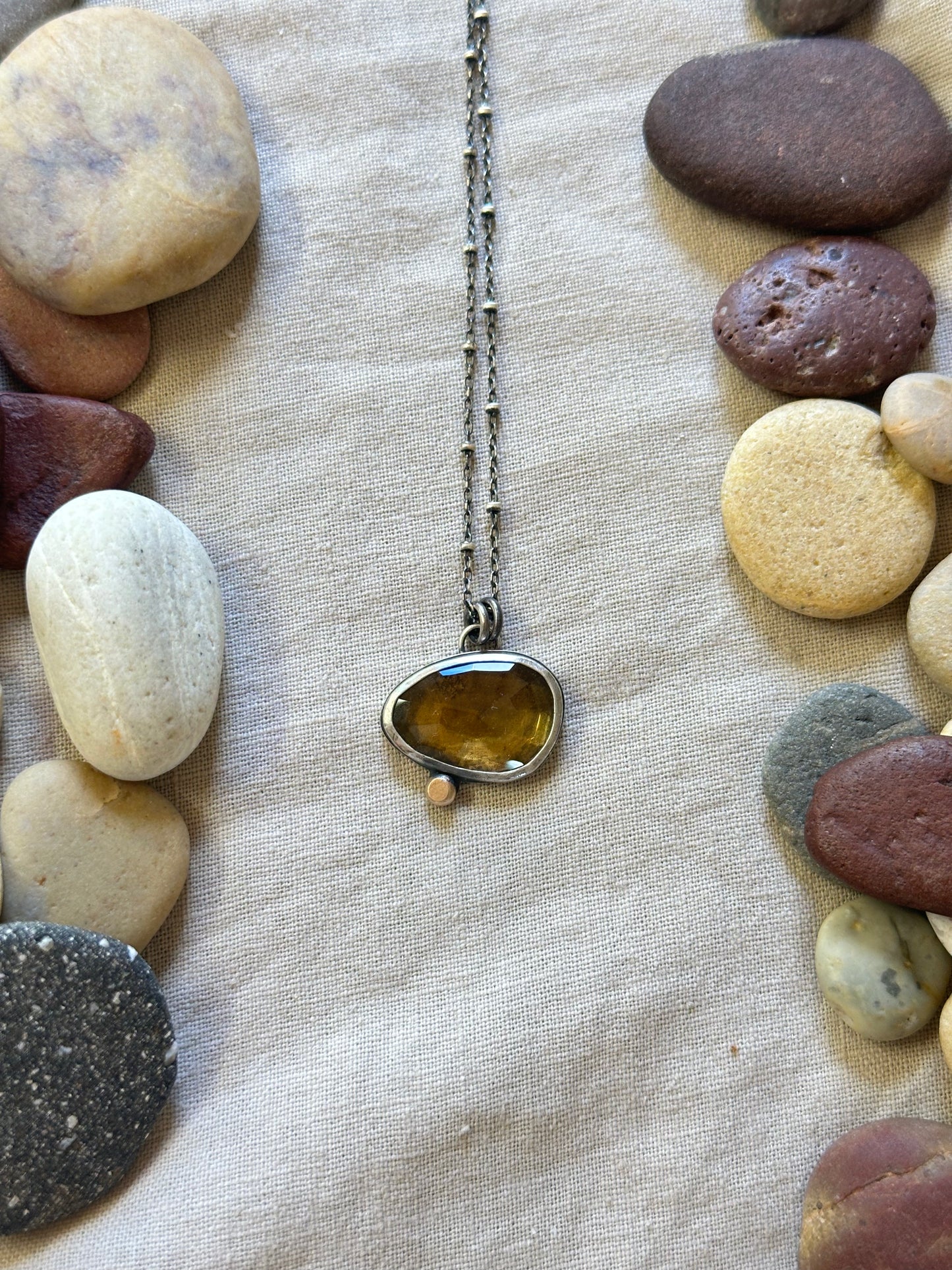 Citrine Solitaire Necklace
