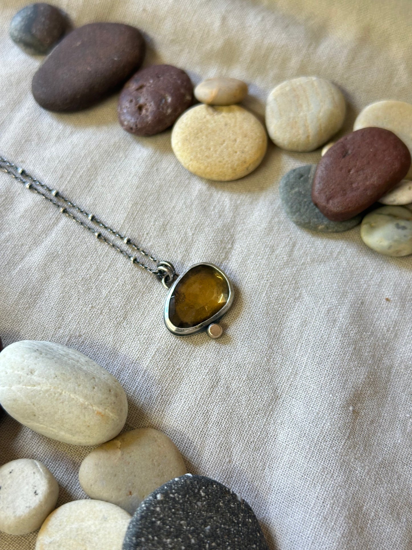 Citrine Solitaire Necklace