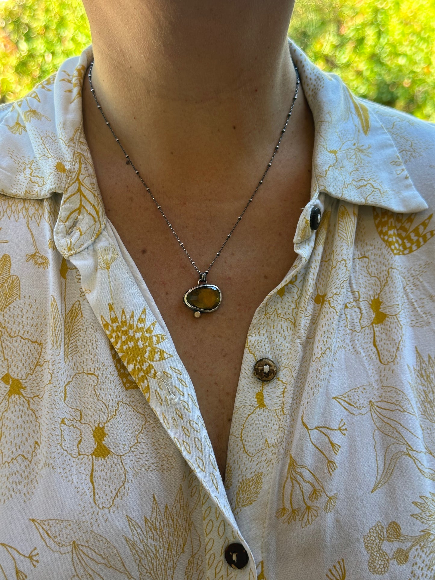 Citrine Solitaire Necklace