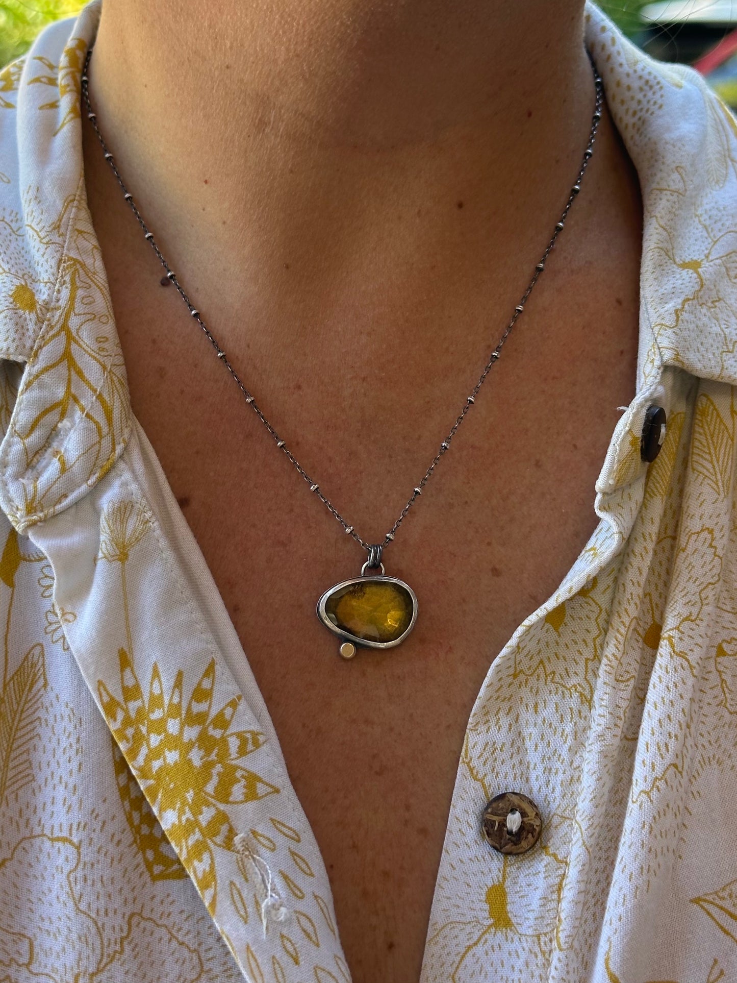 Citrine Solitaire Necklace