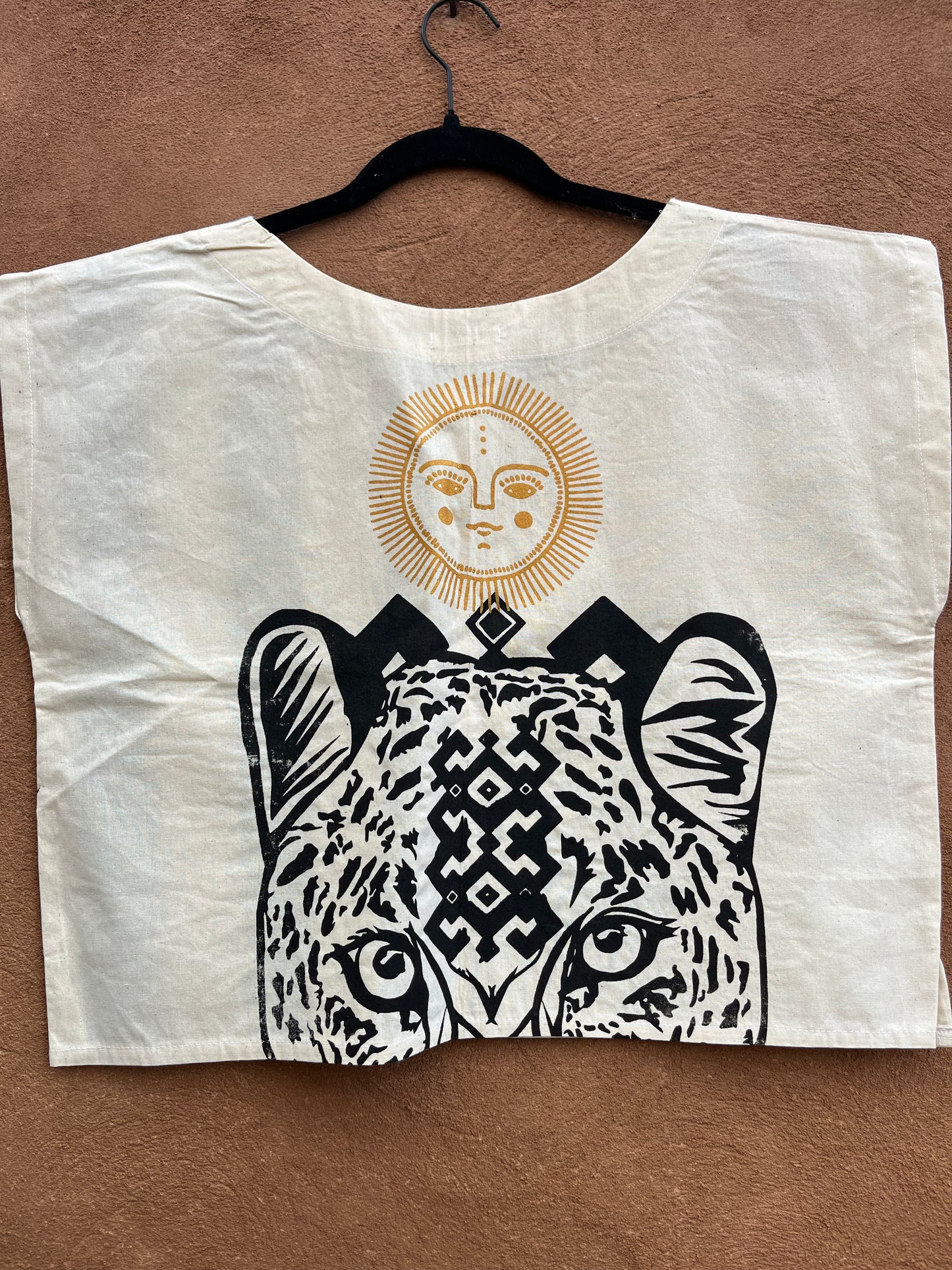 Screenprinted Box top ~ Med ~ Tocuyo ~ 100% Raw cotton