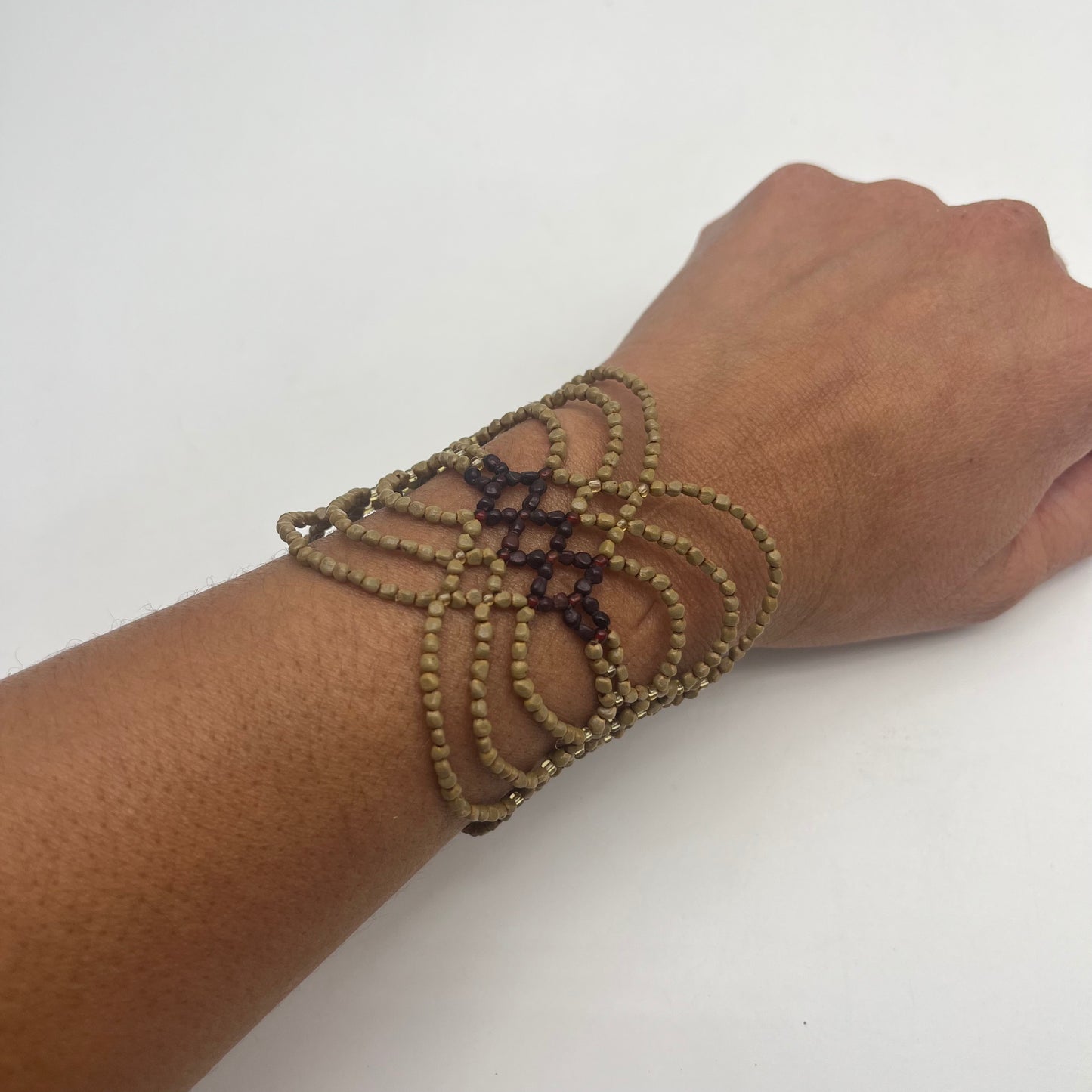 Bracelet - Sand and dark brown