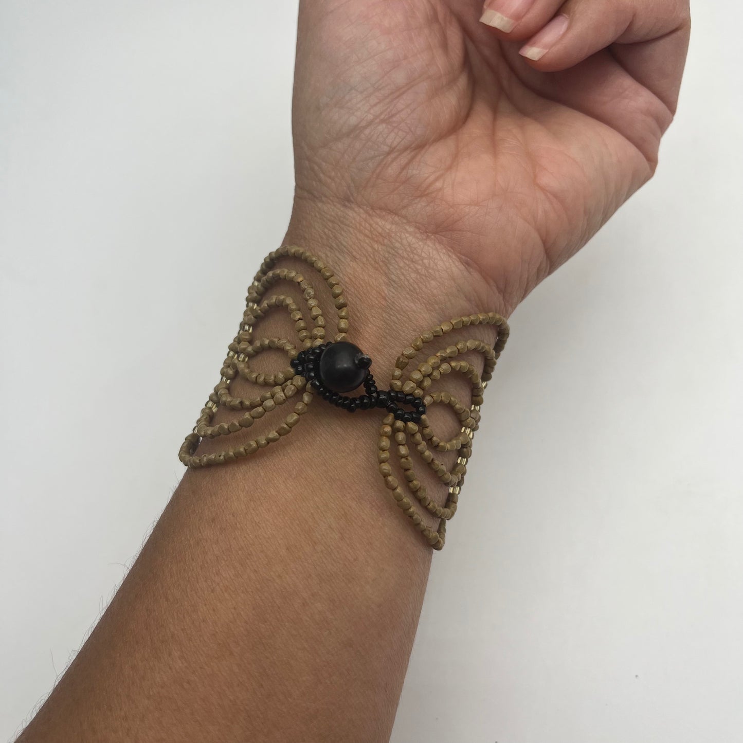 Bracelet - Sand and dark brown