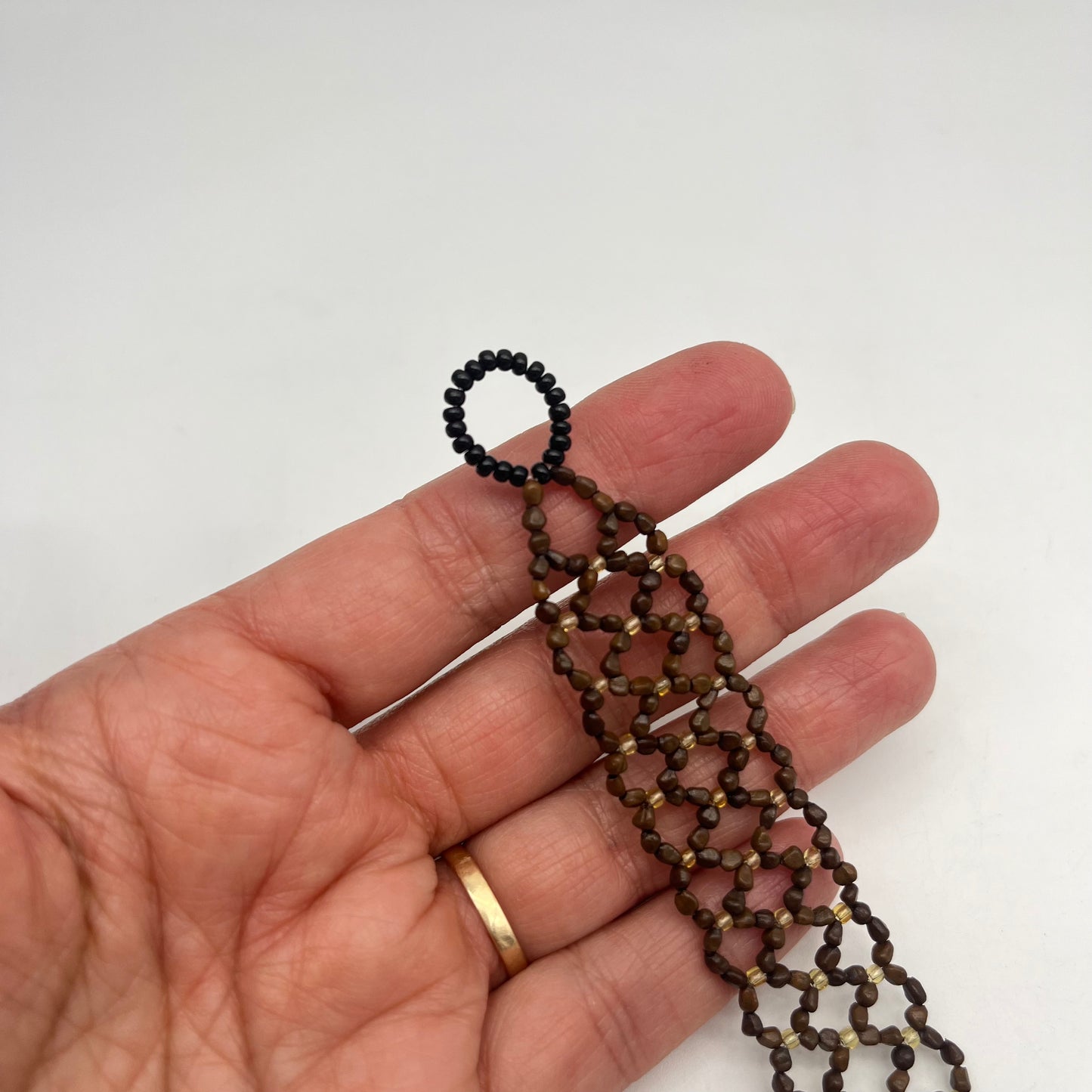 Choker 0.75” - brown ~ Amazonian seeds