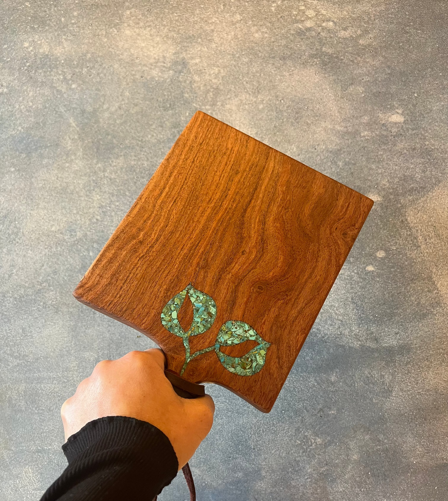 Cutting board with Kingman Turquoise
