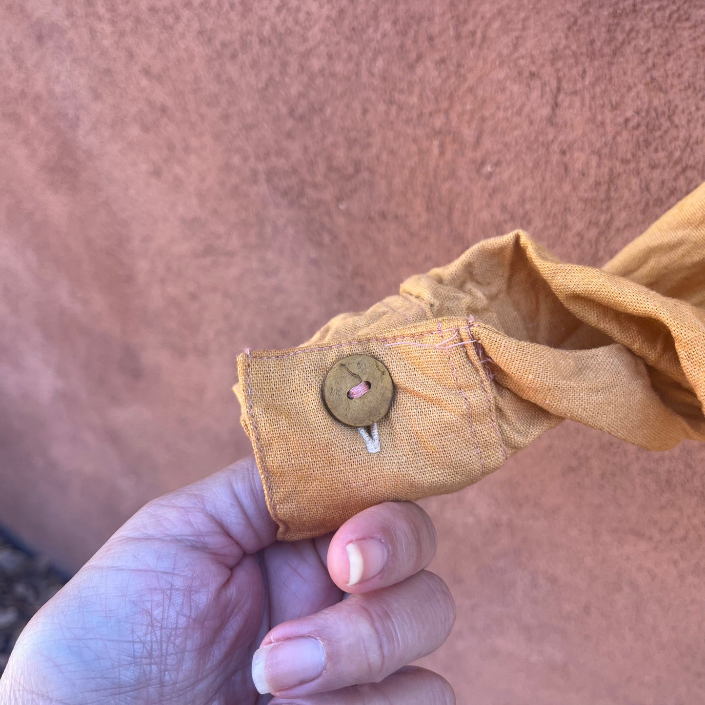 Yellow Linen Wrap Top - Medium