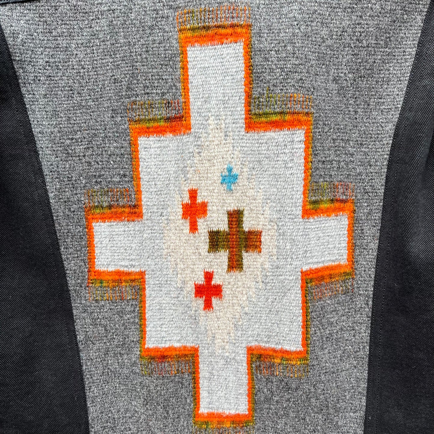 Vintage Calvin Klein jacket, Woman's Large: commercially dyed yarns. Size Small