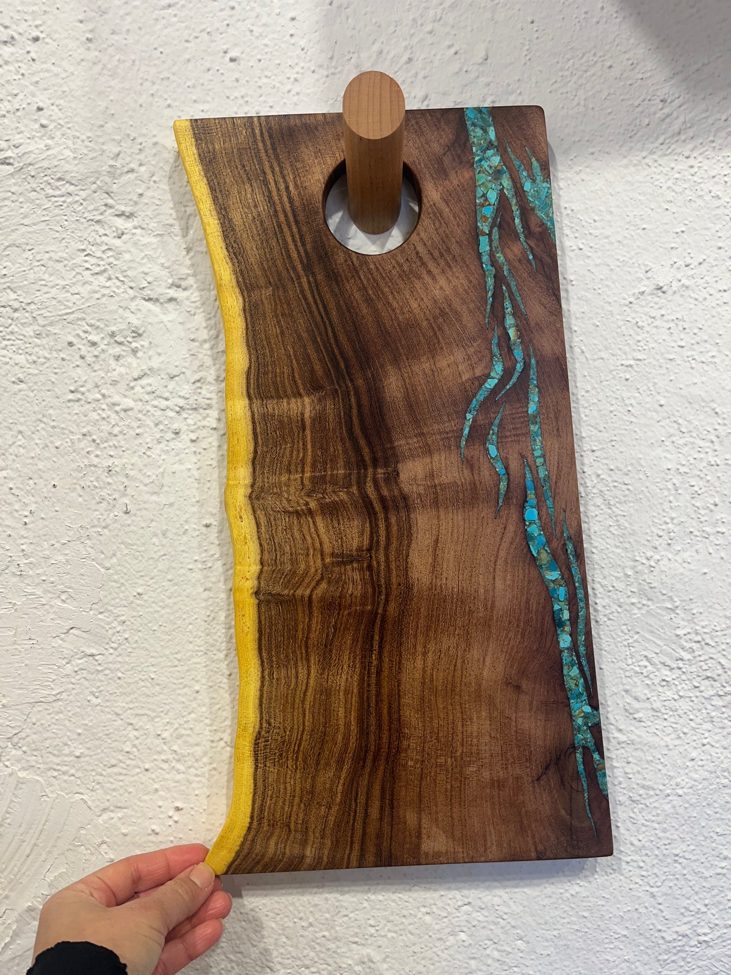 Cutting board with Kingman Turquoise