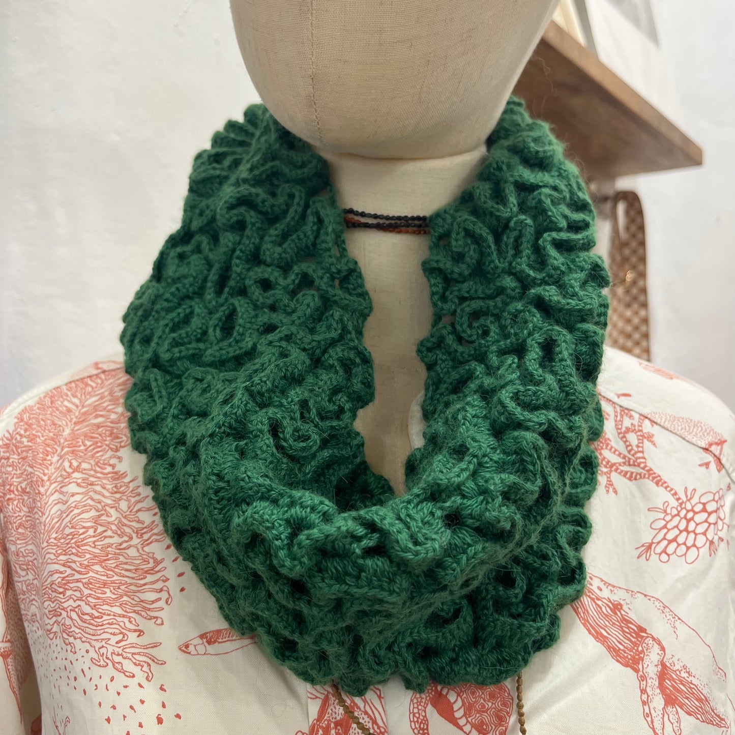Neck Gaiter 100% Baby Alpaca - green
