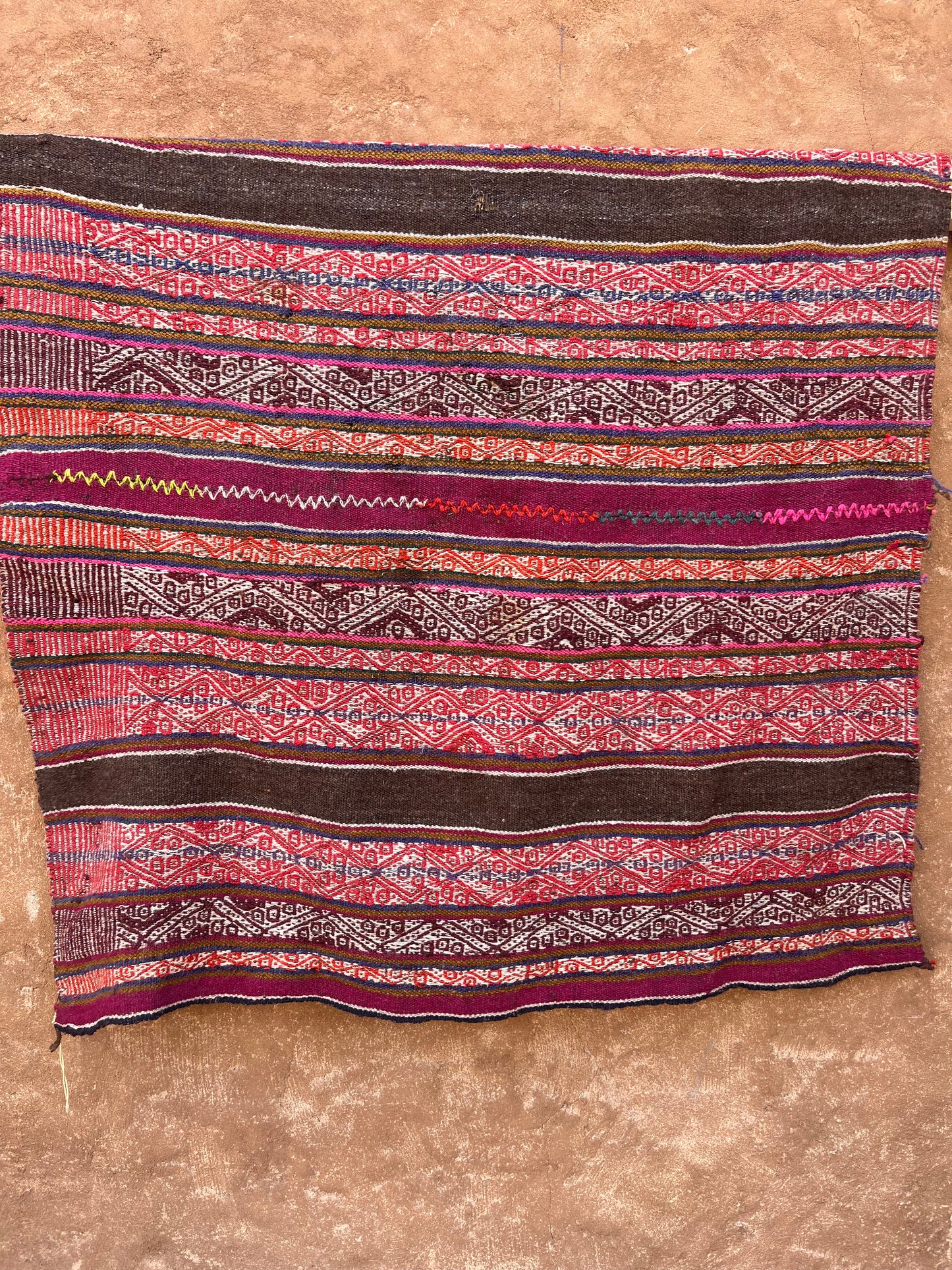 Antique Aguayo Blanket ~ Andean textiles