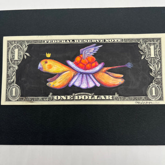 Dollar Migrante - Original illustrations - 9”x4” framed
