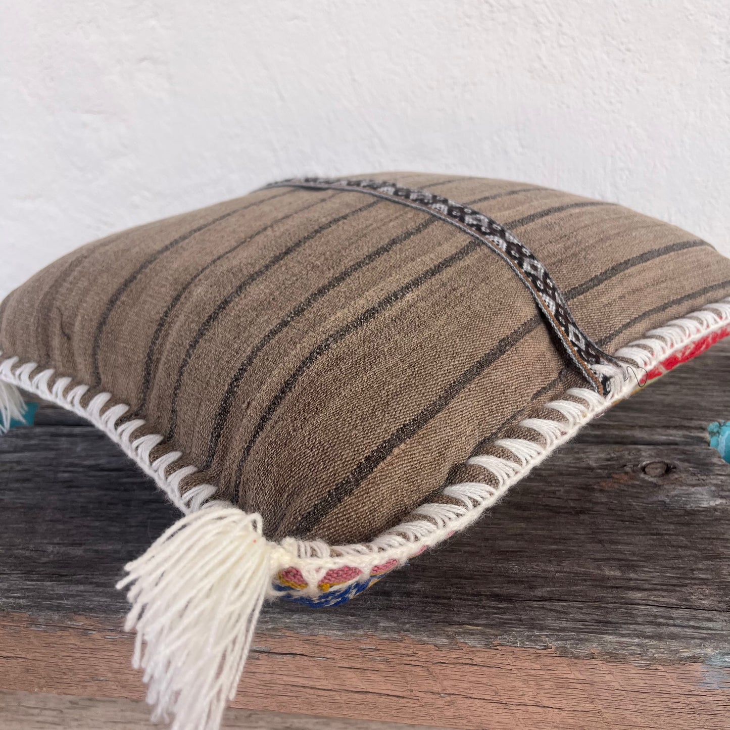 Square AntiquePillowcase - Striped Textile