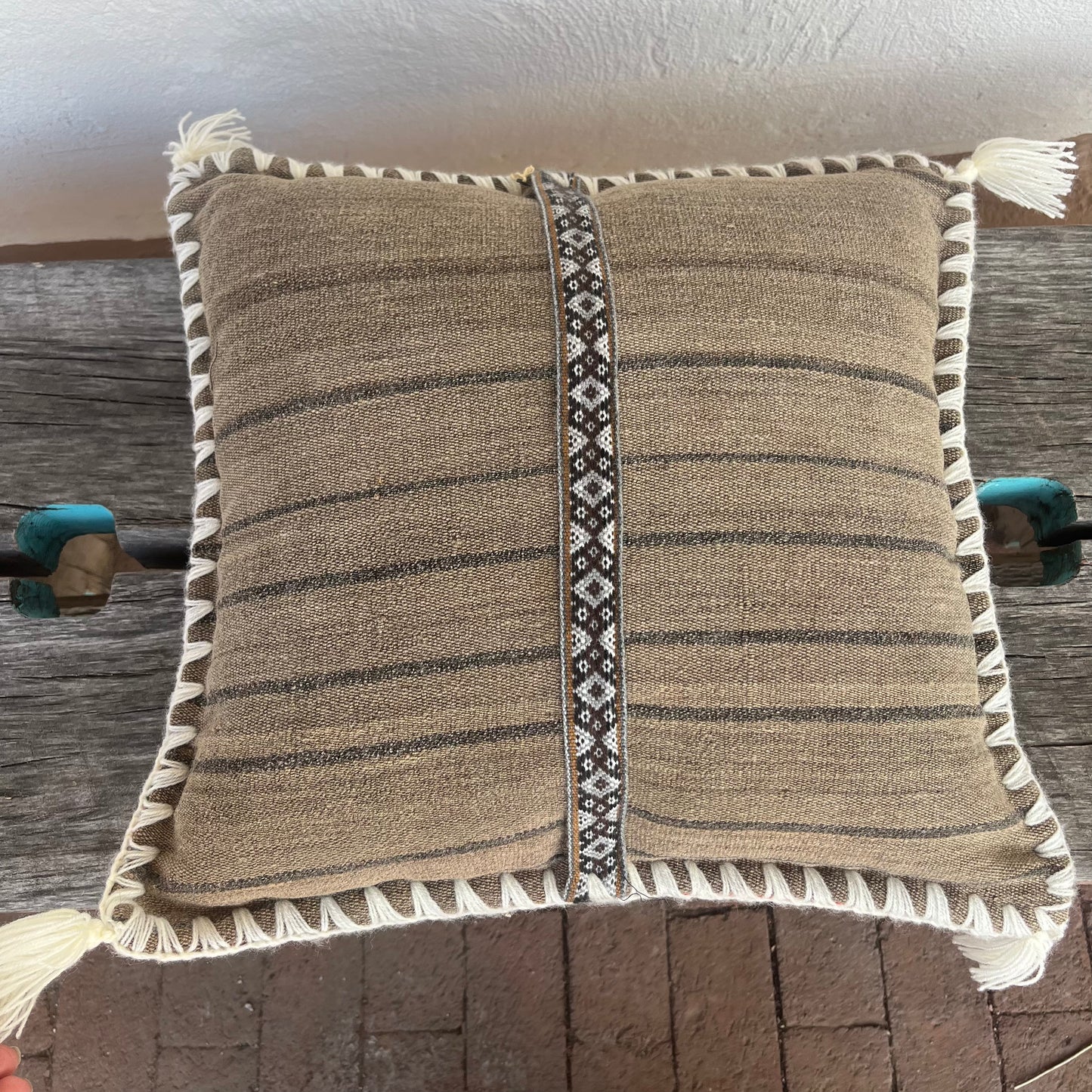 Square AntiquePillowcase - Striped Textile
