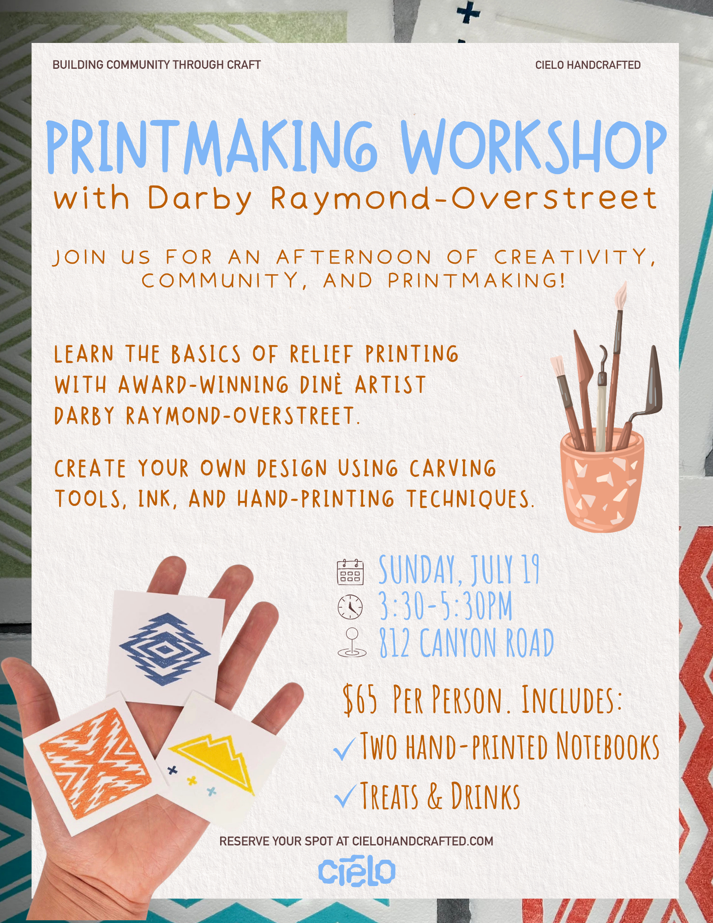 Printmaking workshop with Darby Raymond-Overstreet