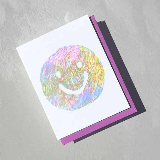Greeting card~ Scribble Smiley ~ blank Interior