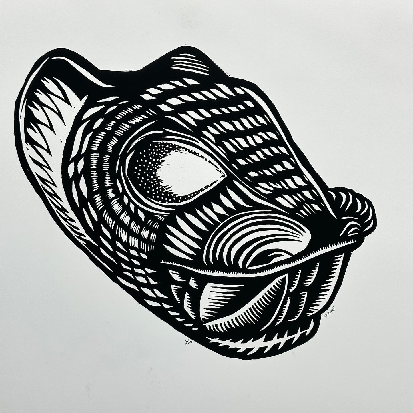 Primos Hermanos ~ Jaguar ~ linocut