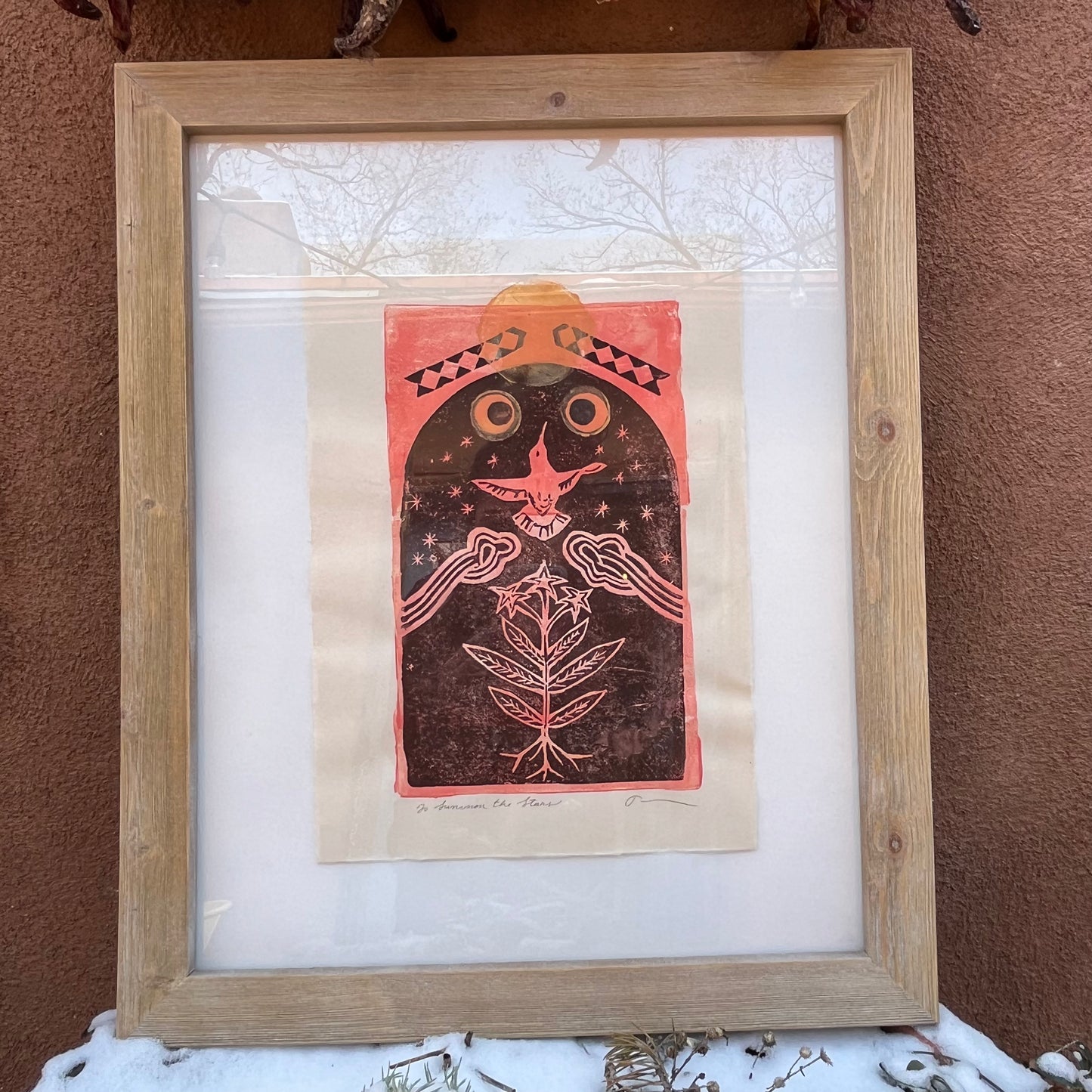 To Summon the Stars ~ Monotype/Blockprint