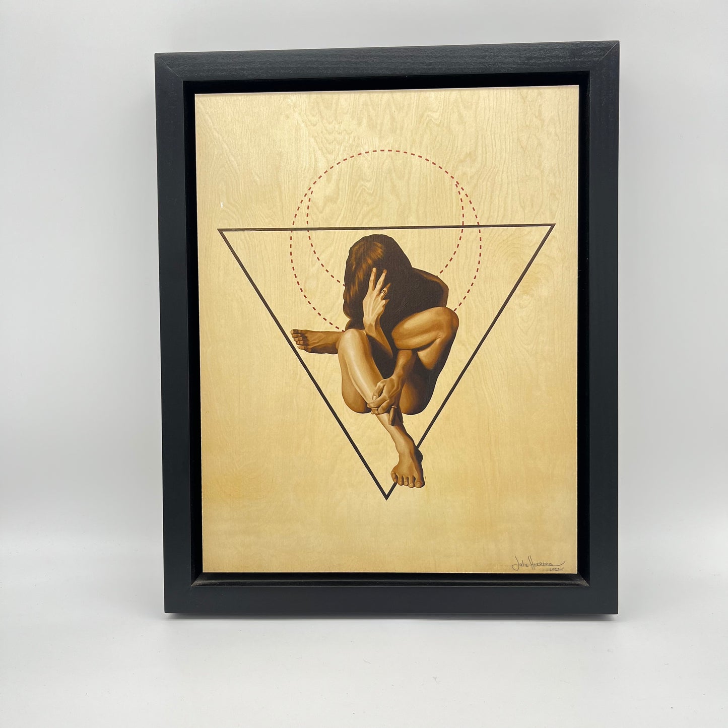 Zinnia's Moon - Print on wood - framed