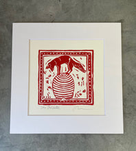 Load image into Gallery viewer, The Trickster - 12” by 12” Block Print
