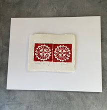 Load image into Gallery viewer, Path&#39;s Crossing - double print - 6” by 8”  Block Print

