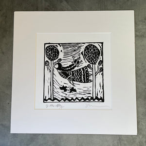 Of the Sky - 12” by 12” Block Print