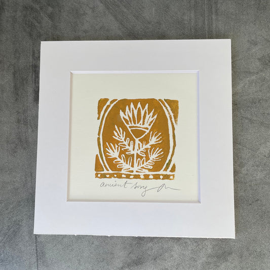 Ancient Song Block Print - 6” by 6”
