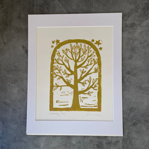 The Wishing Tree - 11” by 14” Block Print