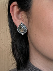 Montana Agate & Sterling Silver Stud Earrings