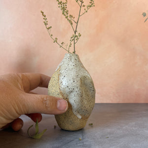 Organic shape - Speckled Bud Vase