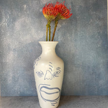 Load image into Gallery viewer, Large Vase - White and Blue
